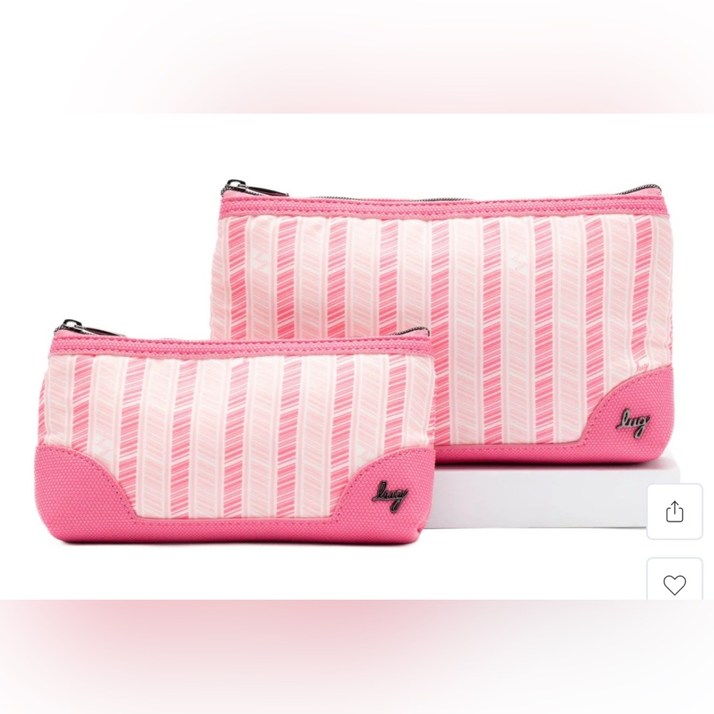 Lug Tootles 2 pc Zip Organizer in Pink Tourmaline - Picture 1 of 7